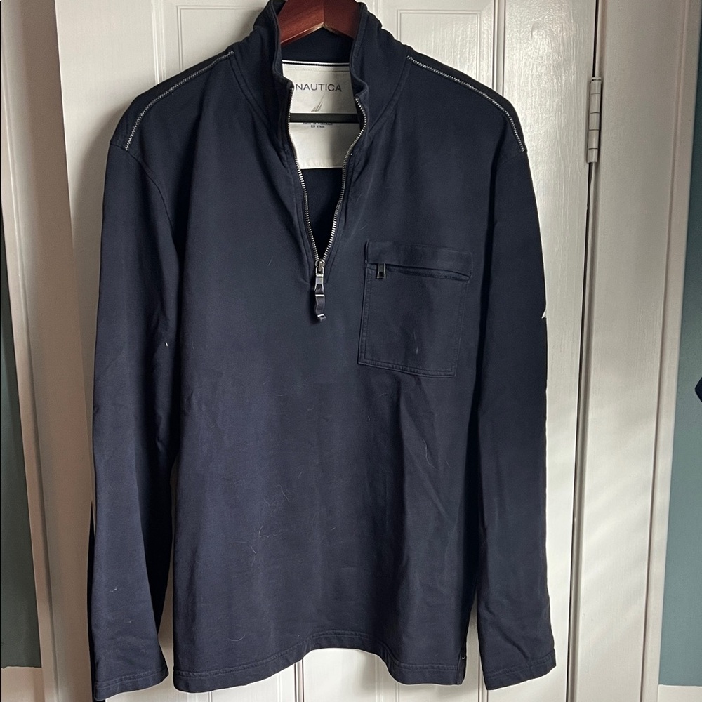 Nautica Men's Navy Zip-Up Sweater